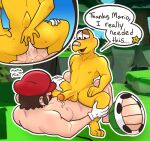  anal anal_penetration anthro balls behind_view blush bodily_fluids clothing cowgirl_position cum duo erection from_front_position g0atb0at genital_fluids genitals hair headgear headwear hi_res human koopa koopa_troopa koops male male/male mammal mario mario_bros nintendo nipples nude on_bottom on_top open_mouth paper_mario paper_mario:_the_thousand_year_door penetration penile penile_penetration penis penis_in_ass scalie sex smile video_games 