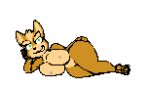  2018 animated anthro big_breasts big_butt black_high_heels breasts butt canid canine curvy_figure digital_media_(artwork) dracojeff female fox fox_mccloud fur green_eyes hair hand_on_hip high_heels_only hourglass_figure looking_at_viewer low_res mammal nintendo nude pixel_(artwork) pixel_animation pose short_playtime smile solo star_fox tan_body tan_fur tan_hair video_games 