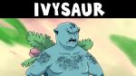  adult_swim anthro aqua_teen_hunger_force arm_hair blue_body blue_skin body_hair carl_brutananadilewski cartoon_network chest_hair ergomancy facial_hair fangs flower generation_1_pokemon hi_res ivysaur leaf male mustache nintendo plant pokemon pokemon_(species) solo video_games 