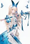 1girl alice_(grimlight) bug butterfly dress grimlight highres lengy_(user_haec8585) pinafore_dress solo 