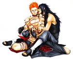  2boys artist_request black_hair blood censored cloak closed_eyes eyes_closed gloves grey_eyes gunjou0024 injury licking long_hair male multiple_boys nail_polish naruto naruto_shippuuden nude orange_hair pain_(naruto) pein piercing rinnegan short_hair source_request tied tied_up toes uchiha_madara wound wounded wrapped yaoi 