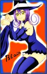  blair breasts cat neko purple_hair soul_eater witch yellow_eyes 