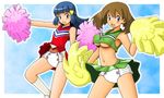  bad_photoshop blue_hair brown_hair cheerleader diaper haruka_(pokemon) hikari_(pokemon) long_hair multiple_girls nintendo pokemon 