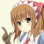  alicia_melchiott brown_eyes brown_hair gloves headdress long_hair military military_uniform necktie senjou_no_valkyria senjou_no_valkyria_1 shake_(ferit3) solo twintails uniform 