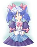  blue_hair gloves hoshino_ruri kidou_senkan_nadesico lowres martian_successor_nadesico ribbon ribbons 