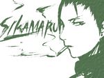  artist_request cigarette kazari_tayu monochrome nara_shikamaru naruto sketch smoke tayuya1130 
