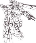  armored_core armored_core_last_raven from_software gun mecha monochrome rifle weapon 