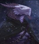  2022 anthro blue_eyes brown_hair clothed clothing digital_media_(artwork) dragon hair horn male moon-s 