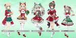  5girls :d :t anchovy_(girls_und_panzer) animal_ears ankle_boots antlers argyle argyle_legwear back_bow bell beret blonde_hair blue_eyes blush boko_(girls_und_panzer) boots bow bow_legwear bow_skirt bowtie braid brown_eyes brown_footwear brown_hair candy candy_cane capelet character_name christmas christmas_ornaments coat commentary_request darjeeling_(girls_und_panzer) deer_ears dress drill_hair eating fake_animal_ears fake_antlers food food_on_face fork frilled_dress frilled_sleeves frills fur-trimmed_capelet fur-trimmed_footwear fur-trimmed_headwear fur-trimmed_sleeves fur_scarf fur_trim gift girls_und_panzer girls_und_panzer_senshadou_daisakusen! green_background green_bow green_bowtie green_hair green_ribbon green_skirt hair_intakes hair_ornament hair_ribbon hat hat_bow high_heel_boots high_heels highres holding holding_fork holding_gift holding_plate holding_sack jacket juliet_sleeves kay_(girls_und_panzer) layered_dress light_brown_hair light_frown long_hair long_sleeves looking_at_viewer mary_janes medium_dress medium_hair medium_skirt mini_hat mini_santa_hat miniskirt multiple_girls neck_bell nishizumi_maho official_alternate_costume official_art one_side_up open_mouth over_shoulder pantyhose party_hat plaid plaid_jacket plaid_skirt plate pleated_skirt puffy_short_sleeves puffy_sleeves red_bow red_bowtie red_capelet red_coat red_dress red_eyes red_footwear red_headwear red_jacket red_ribbon red_skirt reindeer_antlers ribbon sack santa_costume santa_hat scarf shimada_arisu shoes short_dress short_hair short_sleeves skirt skirt_hold smile standing standing_on_one_leg star_(symbol) star_hair_ornament star_ornament star_print tart_(food) thighhighs tilted_headwear translated twin_braids twin_drills twintails watermark waving white_footwear white_headwear white_pantyhose white_scarf white_thighhighs 