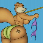  animated anthro big_breasts big_butt breasts brown_body buckteeth butt clothed clothing female j5furry mammal nickelodeon panties rodent sandy_cheeks sciurid solo spongebob_squarepants teeth topless tree_squirrel underwear 