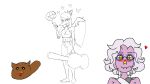  &lt;3 16:9 anthro clothed clothing duo eyewear fang_(gvh) feathered_wings feathers female glasses goodbye_volcano_high grey_hair guitar_case hair hi_res long_hair long_snout midriff mrs._roberts_(gvh) navel phone purple_body simple_background sketch sketch_page snoot_game_(fan_game) snout unknown_artist video_games white_background widescreen wings yellow_eyes 