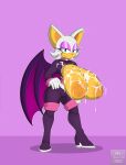  absurd_res anthro bedroom_eyes big_breasts bodily_fluids breasts chiropteran clothed clothing cum cum_on_breasts edit female genital_fluids hand_on_hip hi_res huge_breasts mammal membrane_(anatomy) membranous_wings mklancer00 narrowed_eyes nipples purple_background rouge_the_bat seductive sega simple_background solo sonic_the_hedgehog_(series) wings 