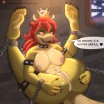  absurd_res bowser crossgender crown feet female genitals hi_res koopa mario_bros nintendo pussy rottenheart10 scalie super_crown video_games 