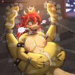  absurd_res bowser crossgender crown feet female genitals hi_res koopa mario_bros nintendo pussy rottenheart10 scalie super_crown video_games 