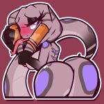  bbsartboutique big_butt blush breasts butt butt_pose non-mammal_breasts pose reptile scalie snake sticker telegram 