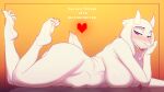  &lt;3 2022 5_toes anthro blush boss_monster bovid breasts caprine desertkaiju digital_media_(artwork) english_text eyelashes feet female fingers hi_res horn humanoid_feet looking_at_viewer mammal nude reflection solo text toes toriel undertale undertale_(series) video_games 