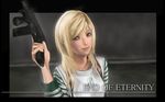  blonde_hair end_of_eternity gun h&amp;k_mp5k heckler_&amp;_koch highres long_hair mp5k reanbell smile submachine_gun weapon 