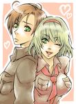  axis_powers_hetalia belgium_(hetalia) blonde_hair brown_hair headband heart hearts romano_(hetalia) short_hair south_italy_(hetalia) southern_italy_(hetalia) uniform 