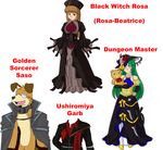  black_witch blue_eyes dungeon_master furry golden_sorcerer golden_sorcerer_saso green_hair saso umineko_no_naku_koro_ni ushiromiya ushiromiya_rosa witch 