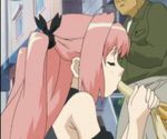  animated animated_gif banana eyes_closed food fruit gif girls_bravo lowres miharu_sena_kanaka pink_hair sexually_suggestive 