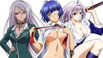  3girls akashiya_moka crossover ikkitousen inner_moka lowres multiple_girls natsume_maya rosario+vampire ryomou_shimei tenjou_tenge 