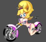  absurdres blonde_hair blue_eyes large_breasts motorcycle nintendo poorly_drawn princess_peach super_mario transformation what 