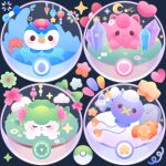  bow crystal drifloon flower heart jack-o&#039;-lantern jigglypuff moon pastel_colors piplup poke_ball pokemon puffychii shaymin tombstone water 