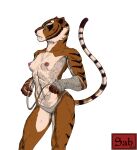  2022 abs absurd_res anthro blood bodily_fluids breasts brown_body brown_fur clothed clothing color_edit colored digital_media_(artwork) dreamworks edit felicity_longis_(colorist) felid female fur hatching_(art) hi_res kung_fu_panda mammal master_tigress muscular muscular_female nipples orange_body orange_fur pantherine red_eyes sabrotiger shaded solo tiger topless underwear white_body white_fur yellow_sclera 