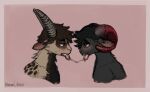  anthro bighorn_sheep black_body black_countershading bodily_fluids bovid bovid_horn brown_body brown_countershading brown_hair canid canine canine_teeth caprine caprine_horn countershading drained_ibexxx drooling duo french_kissing girly goat goat_horn hair hi_res horn hybrid interspecies kissing long_horn making_out male male/male male_kissing_male mammal messy messy_hair mottled nipples orange_eyes ram_horn red_eyes saliva sheep sweat sweatdrop tongue tongue_out wavy_hair 