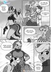  anthro anthrofied applejack_(mlp) comic dialogue earth_pony english_text equid equine female friendship_is_magic gun handgun hasbro hi_res horse mammal monochrome my_little_pony pegasus pia-sama pinkie_pie_(mlp) pony rainbow_dash_(mlp) ranged_weapon text weapon wings 