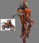  agitype01 anthro breasts digital_media_(artwork) female handlebars living_machine living_vehicle machine motorcycle not_furry nude solo standing vehicle wheels 