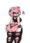  amy_rose anthro big_breasts big_butt bottomwear bracelet breasts butt butt_grab clothing collar crop_top eulipotyphlan eyeliner female gloves goth hair half-closed_eyes hand_on_butt handwear hedgehog hi_res jewelry looking_back makeup mammal narrowed_eyes pink_body pink_hair sega shirt simple_background solo sonic_the_hedgehog_(series) spiked_bracelet spiked_collar spikes sugarkitty19 thick_thighs topwear torn_bottomwear torn_clothing underwear white_background 