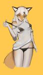  anthro black_clothing black_underwear canid canine clothing female fox fur gfox404 hair hi_res mammal orange_body orange_fur solo underwear wet wet_clothing white_hair 