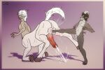  anthro anus backsack ball_size_difference ballbusting balls big_balls black_hair bodily_fluids bovid butt caprine centaur cock_and_ball_torture cum cumshot duo ejaculation equid equid_taur genital_fluids genital_torture genitals hair hi_res horn humanoid humanoid_genitalia humanoid_penis humanoid_pointy_ears humanoid_taur kicking_balls kimero_(kimero_kat) kimero_kat male male/male mammal mammal_taur nipples nude orgasm pain penis slightly_chubby taur white_hair 