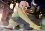  3d_(artwork) absurd_res animal_genitalia animal_penis anthro blender_(software) digital_media_(artwork) duo equid equine equine_penis female fluttershy_(mlp) friendship_is_magic genitals hasbro hi_res hooves-art horse king_sombra_(mlp) male male/female mammal my_little_pony penis pony 