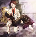  beatrice blood couple dying holding moekki tears umineko_no_naku_koro_ni ushiromiya_battler 