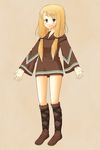  blonde_hair boots brown_eyes female final_fantasy final_fantasy_tactics full_body geomancer geomancer_(fft) krs_(pixiv139418) long_hair simple_background solo 