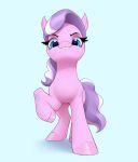  2022 absurd_res aquaticvibes blue_eyes cutie_mark diamond_tiara_(mlp) digital_media_(artwork) earth_pony equid equine eyelashes female feral fetlocks friendship_is_magic front_view grin hair hasbro hi_res hooves horse looking_down mammal multicolored_hair my_little_pony pink_body pink_hooves pony purple_hair purple_tail raised_hoof smile solo two_tone_hair two_tone_tail 