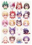  &gt;:) 6+boys 6+girls :&gt; :d ;d ^_^ amulet animal_ears animal_head annoyed aoyama_yuuga ashido_mina asui_tsuyu audio_jack bakugou_katsuki bangs beak bell black_eyes black_hair black_sclera black_wings blonde_hair blue_bow blue_bowtie blue_eyes blue_hair blue_mask blunt_bangs blush_stickers bob_cut boku_no_hero_academia border bow bowtie brown_eyes brown_hair buck_teeth cat_ears chibi clenched_teeth closed_eyes closed_mouth colored_sclera colored_skin commentary covered_face cropped_head curly_hair dog_ears dragon_horns dragon_wings everyone expressionless eyes_visible_through_hair fangs flying_sweatdrops freckles frown goat_ears green_bow green_bowtie green_eyes green_hair green_ribbon grey_bow grey_bowtie grey_eyes grey_hair grey_wings grin hagakure_tooru hair_between_eyes hair_over_one_eye hair_strand happy head_only heterochromia highres horns iida_tenya invisible jingle_bell jirou_kyouka kaminari_denki kirishima_eijirou kouda_kouji looking_at_viewer lowah mask midoriya_izuku mismatched_animal_ear_colors mouse_ears mouth_mask multicolored_hair multiple_boys multiple_girls neck_bell neck_ribbon no_nose ojiro_mashirao one_eye_closed open_mouth parted_bangs parted_lips pink_hair pink_ribbon pink_skin ponytail purple_bow purple_bowtie purple_eyes purple_hair purple_ribbon rabbit_ears red_bow red_bowtie red_eyes red_hair red_ribbon ribbon ringlets satou_rikidou sero_hanta sharp_teeth sheep_ears shinsou_hitoshi short_hair shouji_mezou sidelocks smile sparkle spiked_hair split-color_hair straight-on streaked_hair swept_bangs teeth tentacles thick_lips todoroki_shouto tokoyami_fumikage tongue tongue_out tsurime two-tone_hair upper_teeth uraraka_ochako v-shaped_eyebrows whiskers white_border white_hair white_wings wings wool yaoyorozu_momo yellow_bow yellow_bowtie yellow_eyes yellow_horns 