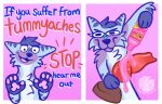  anthro blue_body blue_fur canid canine comic dialogue dildo fox fur hi_res humor knot knotted_dildo luckfoxo33 mammal meme sex_toy tolng tolnga 