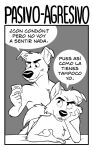  anthro black_nose comic condom dialogue do duo grey_background holding_condom holding_object male male/male monochrome nude sexual_barrier_device simple_background spanish_text text translation_request whiskers zurdomon 