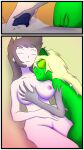  a_sleeping_dt after_sex bed canid canine canis cartoon_network charliewolfie charliewolfie_(vtuber) cuddling deatthot_(deatthot) duo female furniture gem_(species) gynomorph hi_res human humanoid intersex intersex/female mammal sleeping sleeping_on_partner steven_universe towel wolf 