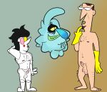  absurd_res anthro balls body_hair cinnamon_j._scudworth clone_high clothing deltarune erection eyewear facial_hair flustered foreskin genitals ghost glasses gloves group hair handwear hi_res human humanoid humanoid_genitalia looking_at_viewer machine male mammal navel nipples nude penis phantom pubes robot robot_humanoid scratch_(tgamm) scudwulf smile smug spamton_g._spamton spirit surprised_expression trio undertale_(series) vein veiny_penis video_games 