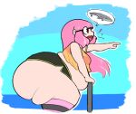  big_butt breasts butt cetacean elise_(mysterydad) fangs female gesture hair huge_butt huge_thighs humanoid hyper hyper_butt mammal marine mysterydad overweight overweight_female overweight_humanoid pink_hair pointing red_eyes solo speech_bubble thick_thighs vampire wide_hips 