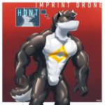  absurd_res after_transformation animate_inanimate anthro canid canine canis domestic_dog drone dronification faceless featureless_crotch featureless_face glaucablitz hi_res husky living_rubber male mammal nordic_sled_dog nude null null_bulge solo spitz standing text thought_bubble 