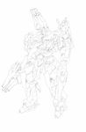  armored_core armored_core_4 concept_art faint fainting from_software highres mecha monochrome 