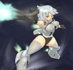  armored_core armored_core_last_raven energy_gun fanart female firing from_software girl high_laser_rifle jack-o laser_rifle mecha_musume weapon 