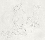  anthro areola belly big_areola big_belly big_breasts breasts dinosaur duo facesitting female hi_res horn huge_breasts monochrome narrowed_eyes navel nipples nude open_mouth overweight overweight_anthro overweight_female reptile scalie simple_background sketch three-quarter_view unsigned upai 