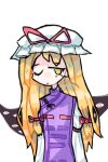  1girl flandrerus hat highres looking_at_viewer mob_cap self_upload touhou yakumo_yukari 