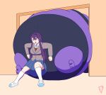  absurd_res belly_kink blueberry_(disambiguation) blueberry_kink doki_doki_literature_club! expansion fat_kink fatgirl female female/female hi_res inflation overweight plus_size slightly_chubby video_games visual_novel 